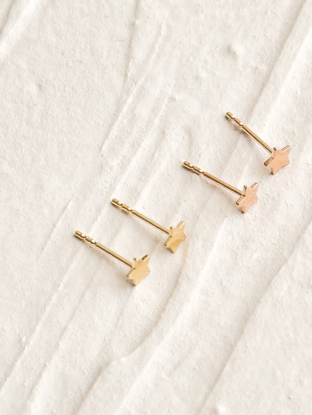 14k Gold Star Stud Earrings