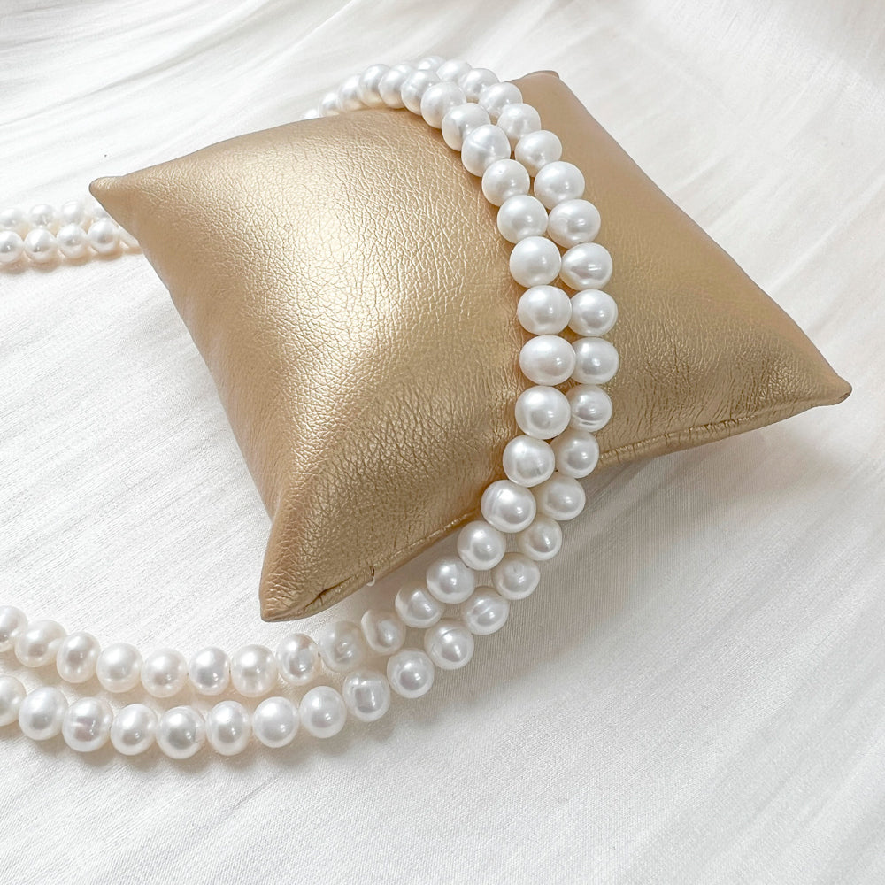 14k Toggle Bar Freshwater Pearl Necklace