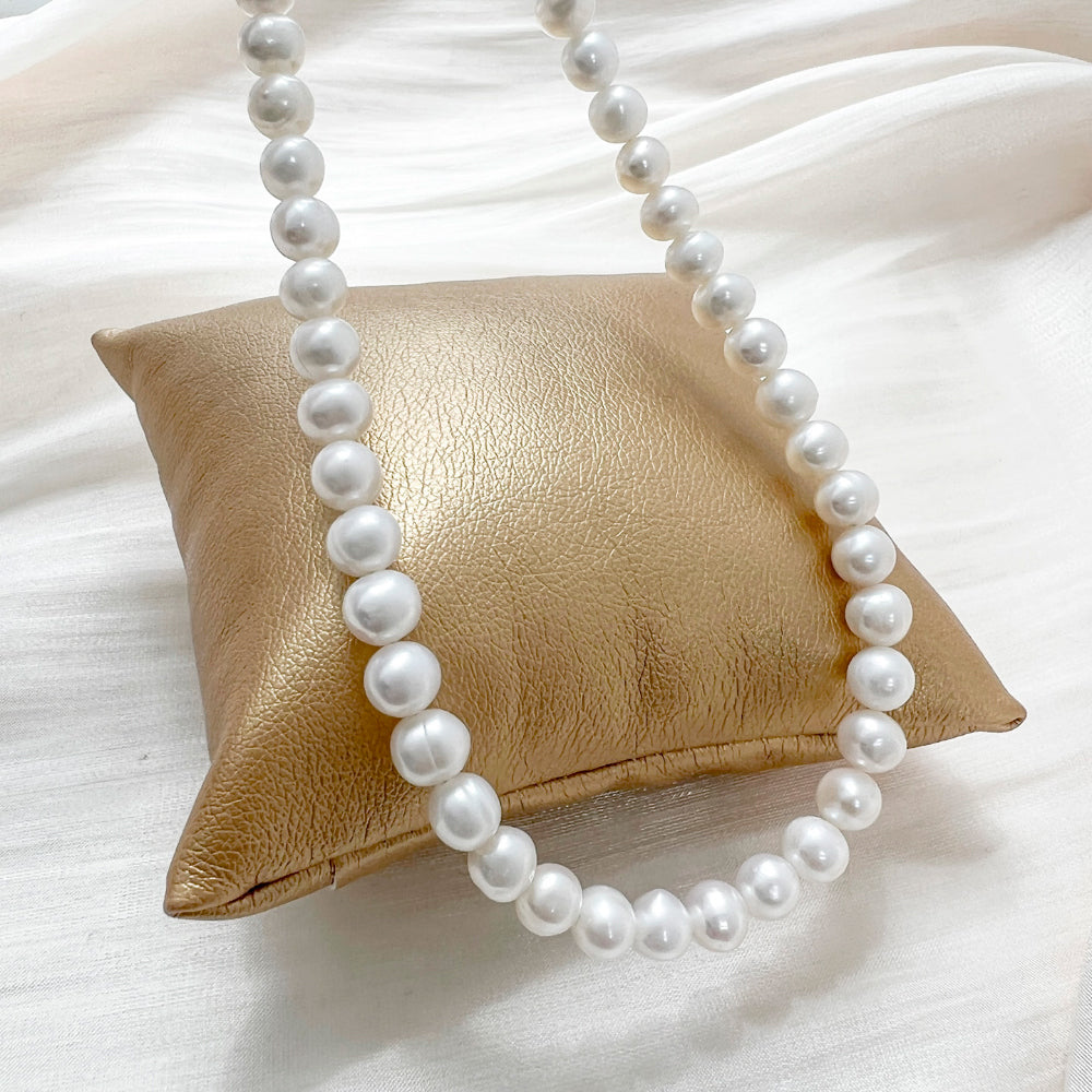 14k Toggle Bar Freshwater Pearl Necklace