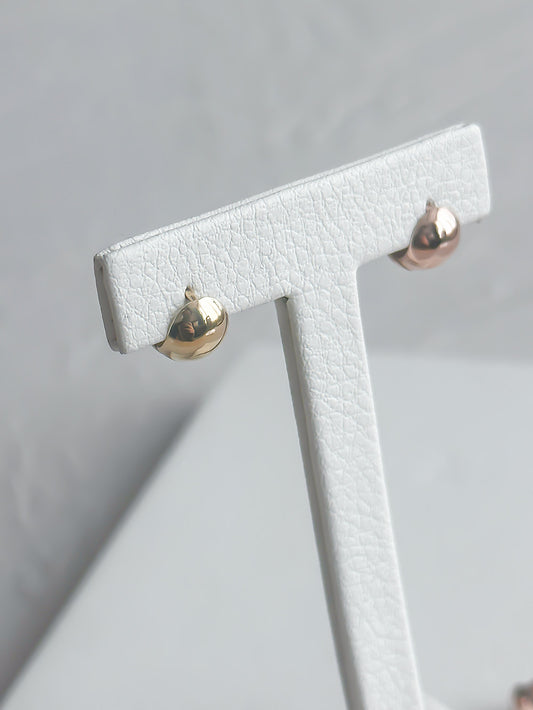 14K Gold Sphere Stud Earrings