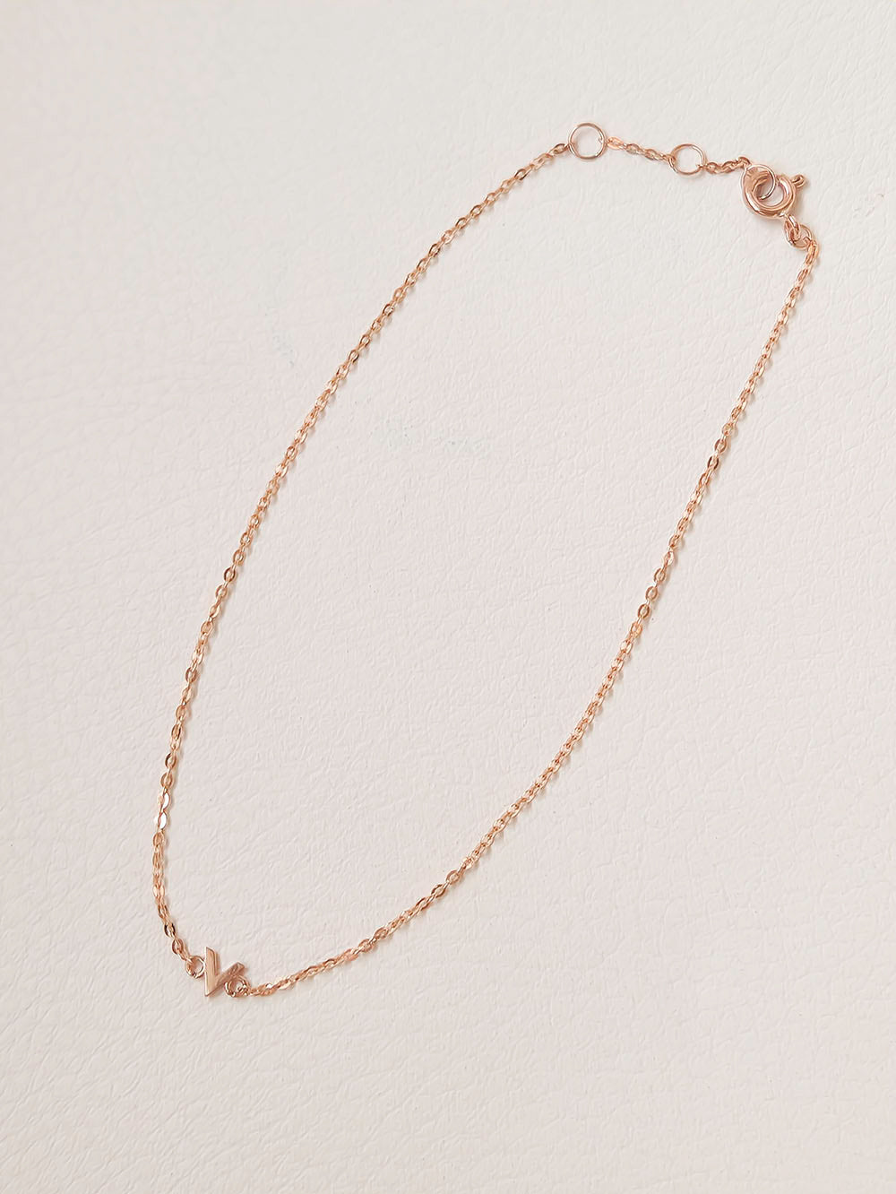 14k Gold Minimalist V Anklet