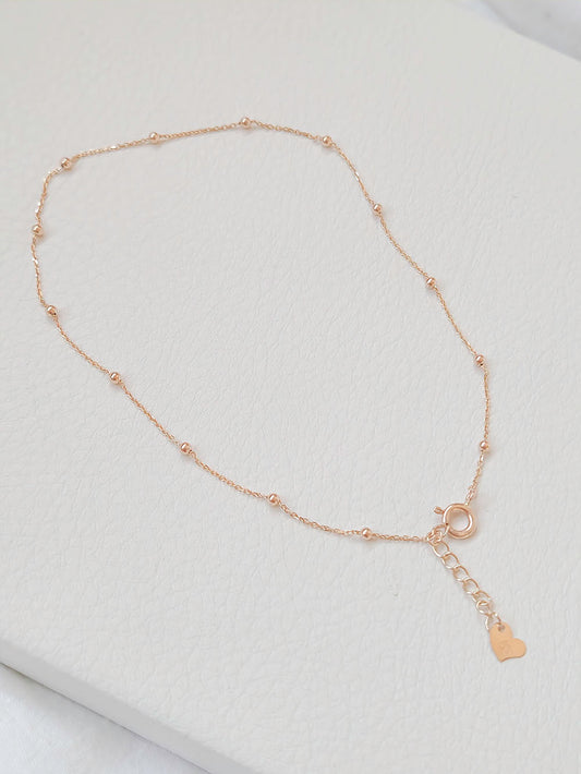 14k Golden Heart Beaded bracelet