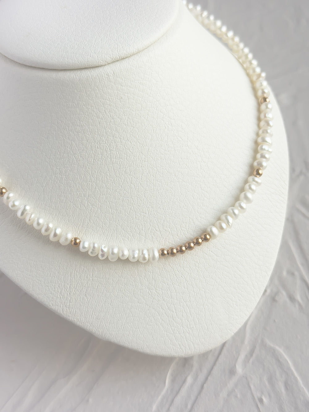 14k Gold Freshwater Pearl ball Necklace