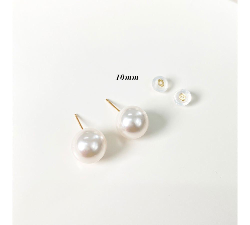 14K Gold Swarovski Pearl Stud Earring