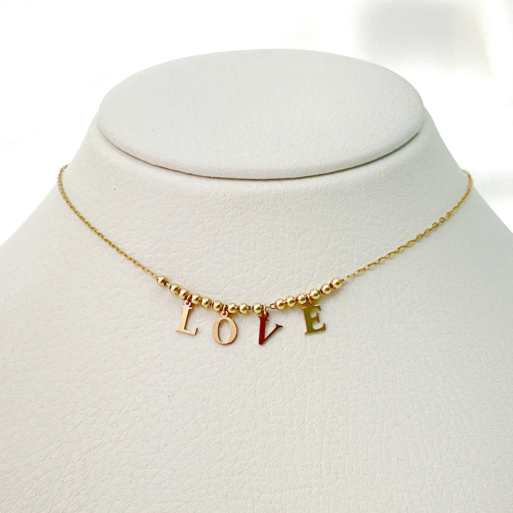 14k Gold LOVE Necklace