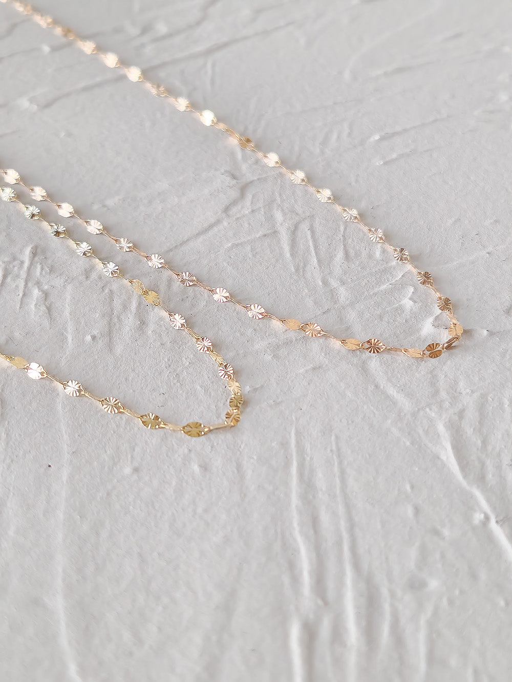 14k Delicate Rhombus-Cut Layered Necklace