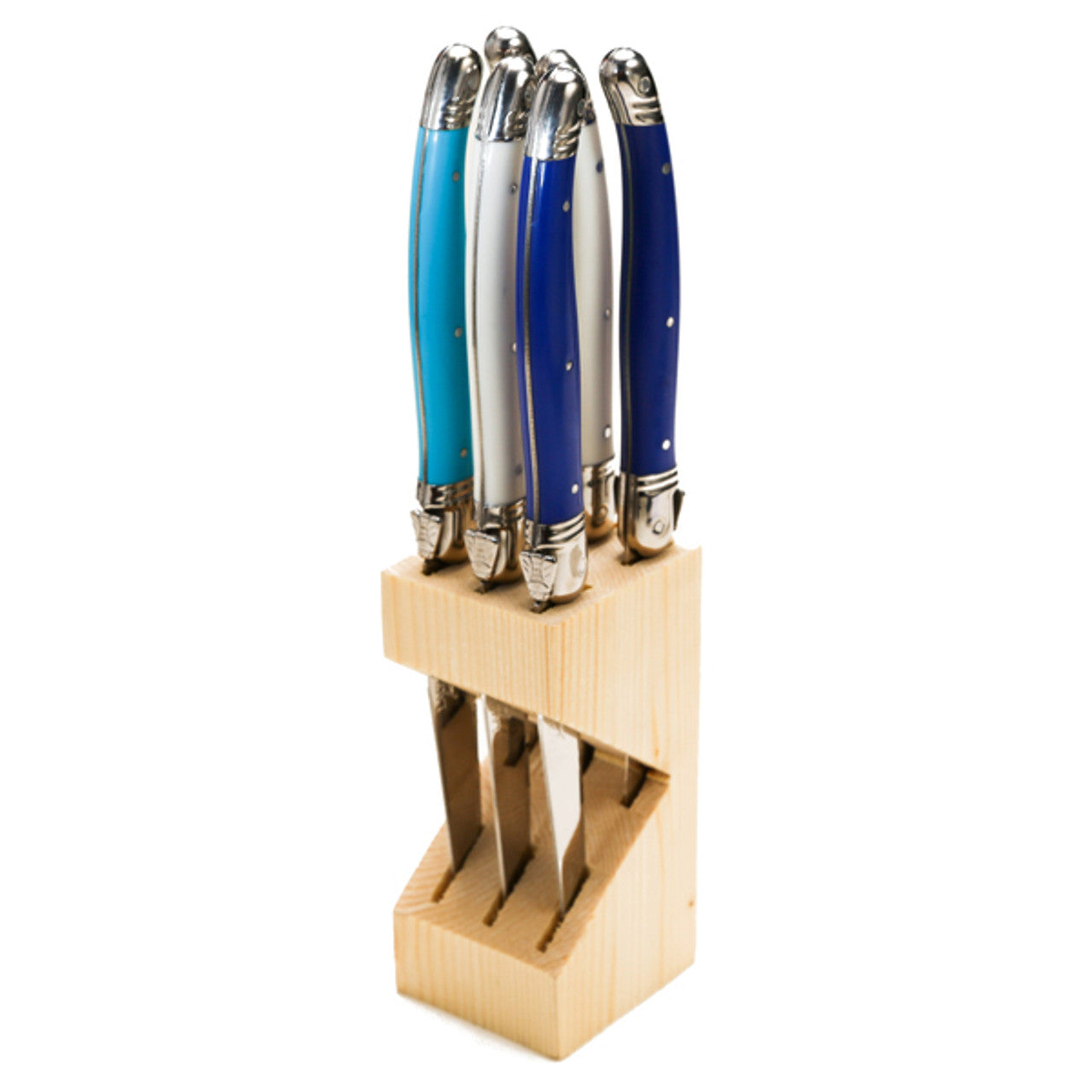 Jean Dubost 6 Steak Knives Marina Shades in Wood