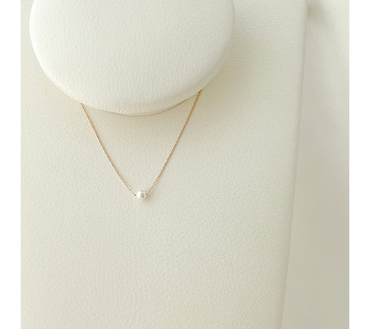 14K Gold and Swarovski Pearl Necklace