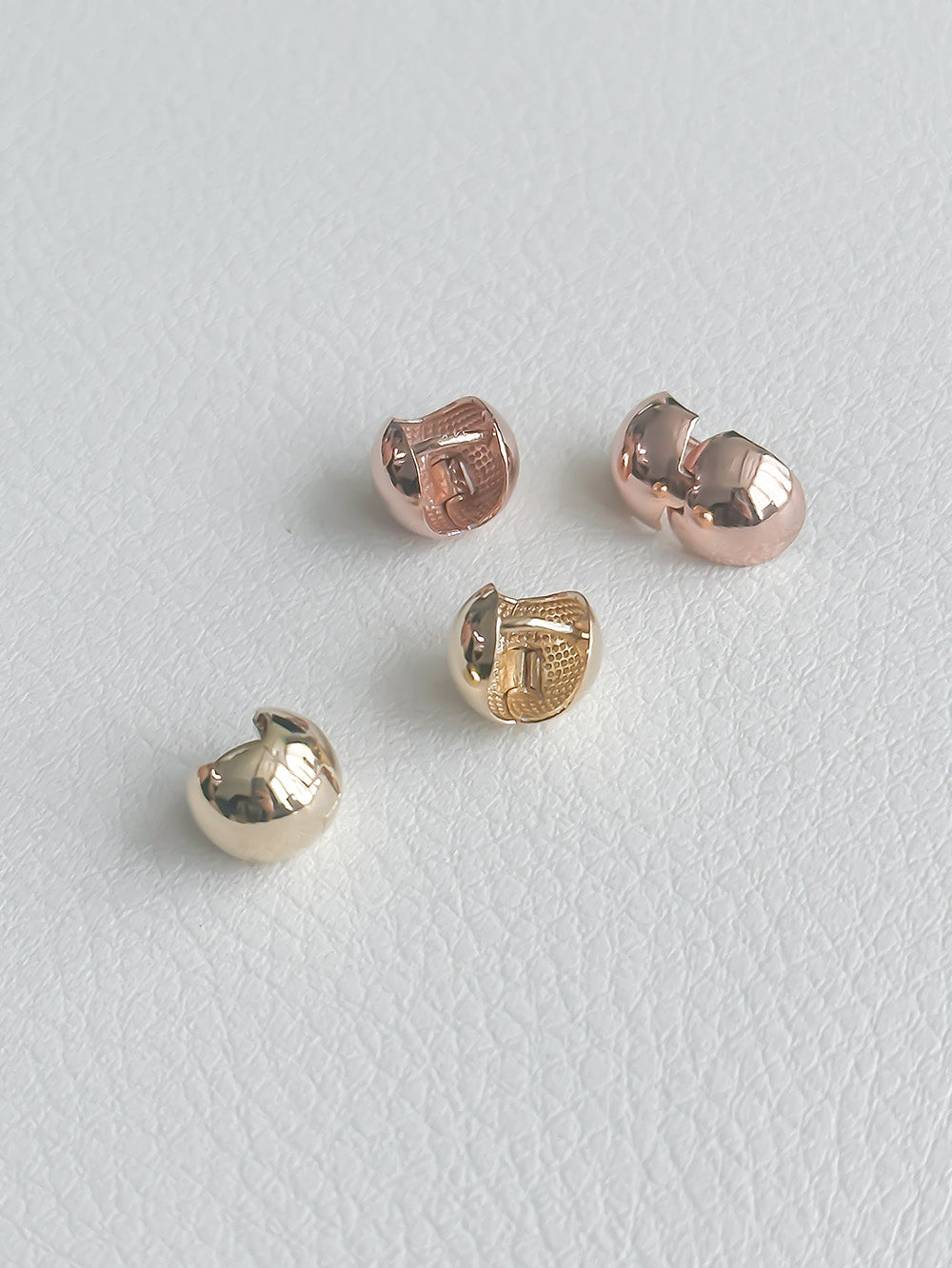 14K Gold Sphere Stud Earrings