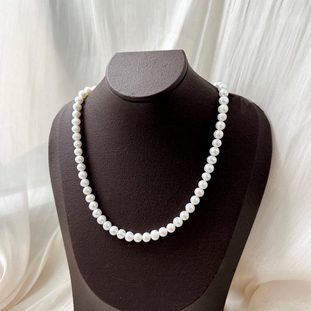 14k Toggle Bar Freshwater Pearl Necklace