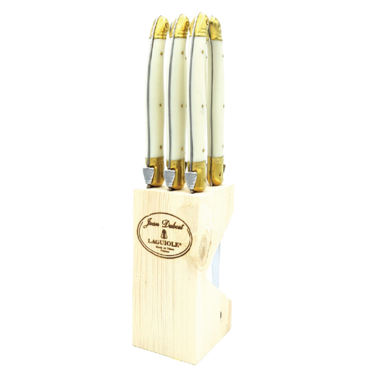 Jean Dubost 6 Steak Knives Ivory